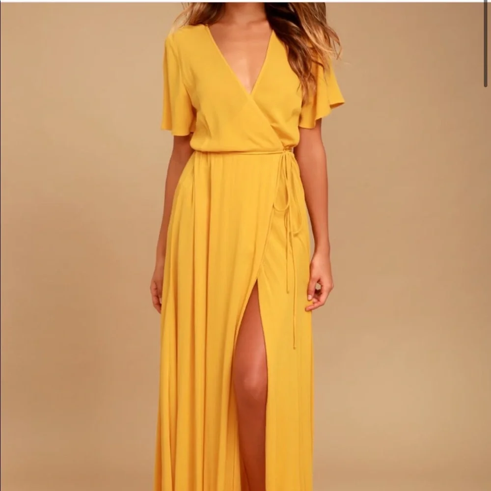 LuLus Maxi Wrap Dress - Picture 1 of 2